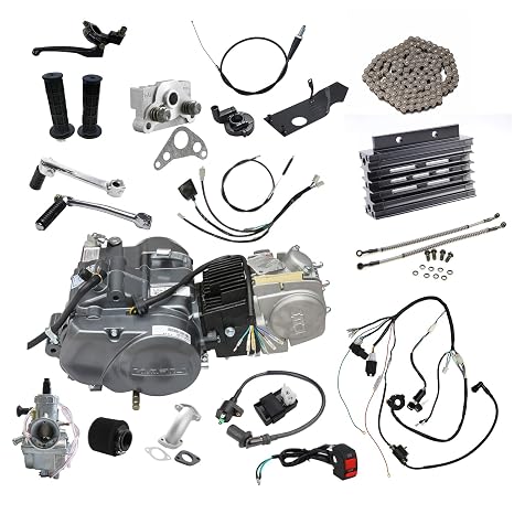 Lifan 4-Stroke 140cc Engine Motor Set, Manual Clutch Racing Engine, Pit Bike Engines with CDI Ignition System for Dirt Pit Bike Motorcycle XR50 CRF50 XR CRF 50 70 ATC70 Mini Trail