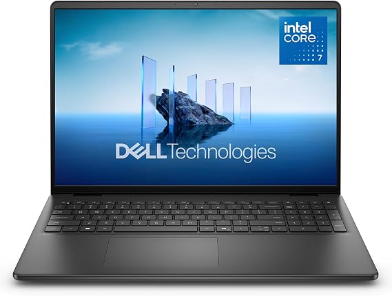 Dell 16 Laptop, 2K, Intel Core 7 150U, 16GB RAM, 1TB SSD, Windows 11 Home | 1920x1200, 16:10, 300nits, Intel UHD Graphics, DDR5, Wi‑Fi 6, USB‑C Power Delivery, Productivity Ready, DC16250