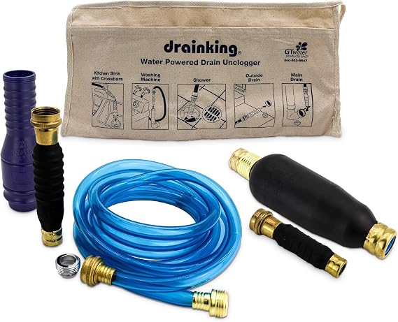 Drain King | Professional Plumbers Drain Unclogging Pack, Unclogs Bathroom Sinks, HVAC Condensation Drain, Swimming Pool Drains 1 to 6 Inch
