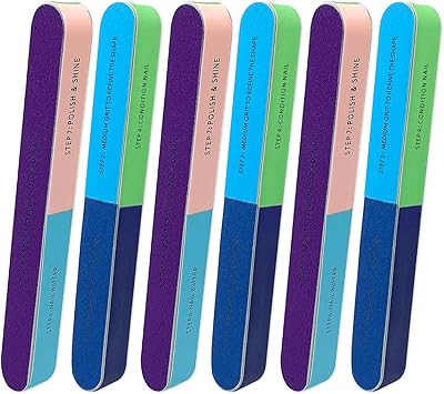 6-Pack All-in-One Nail Buffer - Effortlessly Create Smooth and Shiny Nails