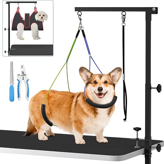 Dog Grooming Arm with Clamp,35''Height Adjustable Dog