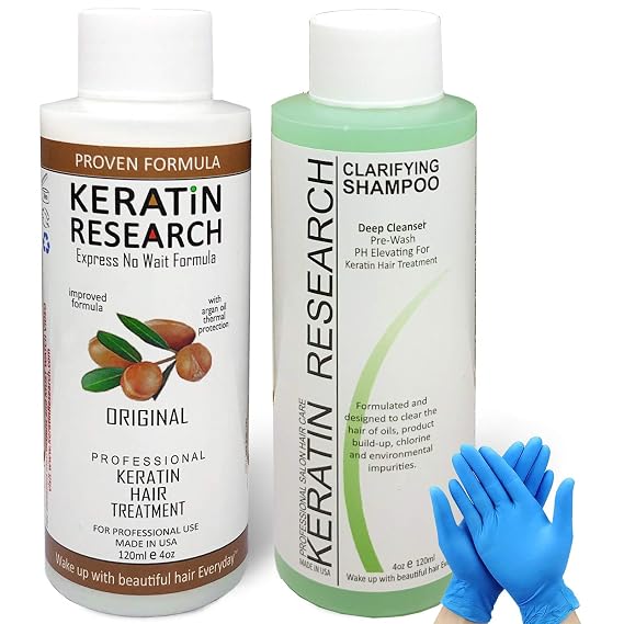 Keratina Para Alisar el Pelo Keratina Brasilera Tratamiento Capilar con Champu Clarificante Resultados Profesionales Alisa y Suaviza el Cabello