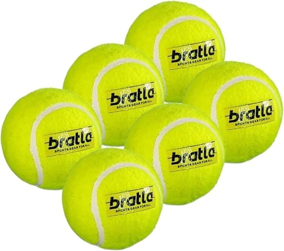 Heavy Tennis Cricket Ball 120-130g - Pack of 6 | Hard Tennis Balls for Softball Cricket Games