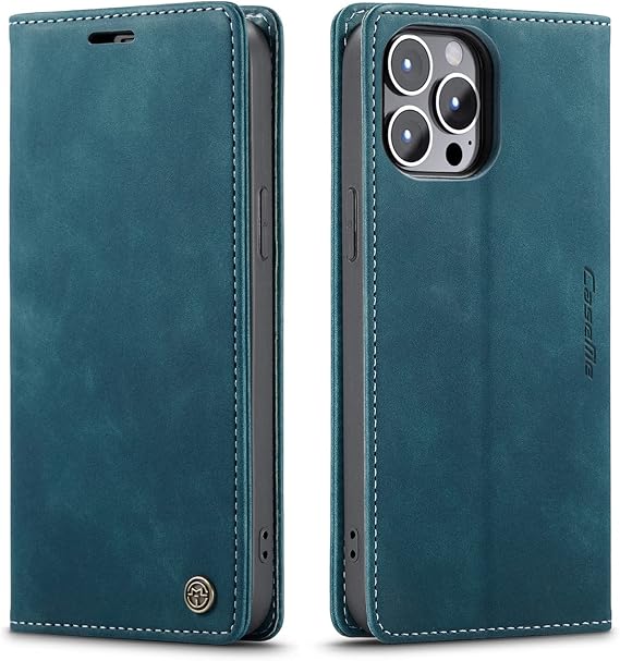SINIANL Leather Case Wallet for iPhone 13, Blue