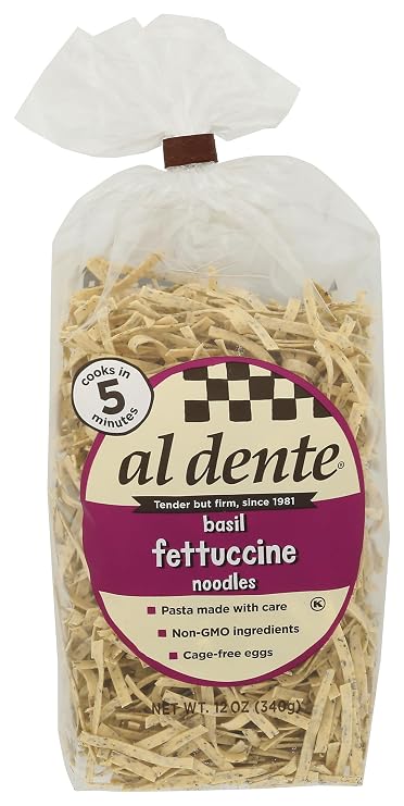 Al Dente Pasta Fettuccine Basil, 12 oz
