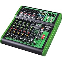 High Quality D Debra Audio DI-6UX Mixer Audio Interface Portable Recording Mixer Audio with USB 99 DSP Digital Effect Karaoke Recording Studio for DJ Mixer Console 6 Channel