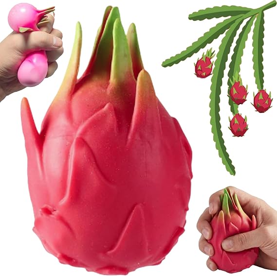 Big Dragon Fruit Squishy, Giant Squishy Dragon Fruit, Colossal Slow Rising Scented Fruit Squishies (A*1)
