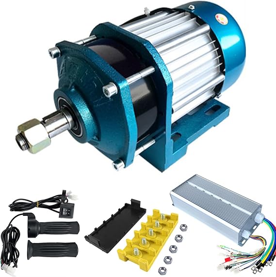 1200W / 1500W / 2200W / 3000W Brushless Dc Motor with Permanent Magnet 60V / 72V Electric Brushless DC Motor Kit with Controller for DIY Electric Tricycle, Modified Car, Etc