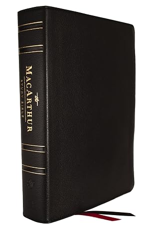 The Macarthur Study Bible: English Standard Version, Black, Genuine Leather; Unleashing God's Truth One Verse at a Time
