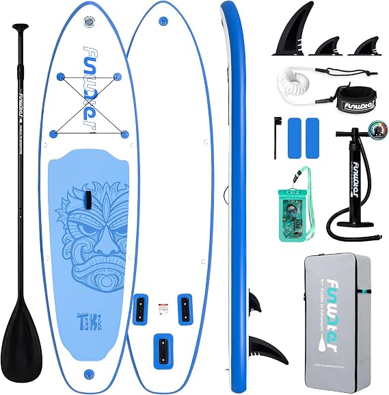 FunWater Inflatable Stand Up Paddle Board with Beginners SUP Accessories