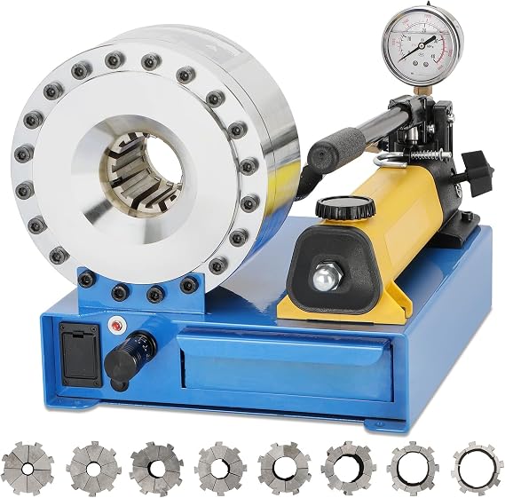 Professional Hydraulic Hose Crimper Tool | 2000kN Force | 8 Dies (10-30mm²)