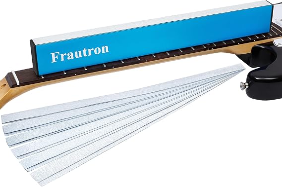 Fret Leveling Beam, Guitar Fret Leveler Sanding File Sander Block | 16" Aluminum Luthier Fretboard Leveling Repair Setup Tool with 2-Set of 120/240/320/400/600/1000 Grit Replacement Sandpaper