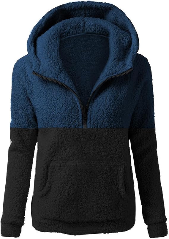 Fall Hoodies For Women Half Zip Up Fleece Sweatshirts Jackets Fall Fashion Pullover Tops Comfy Fall Outwear 2024