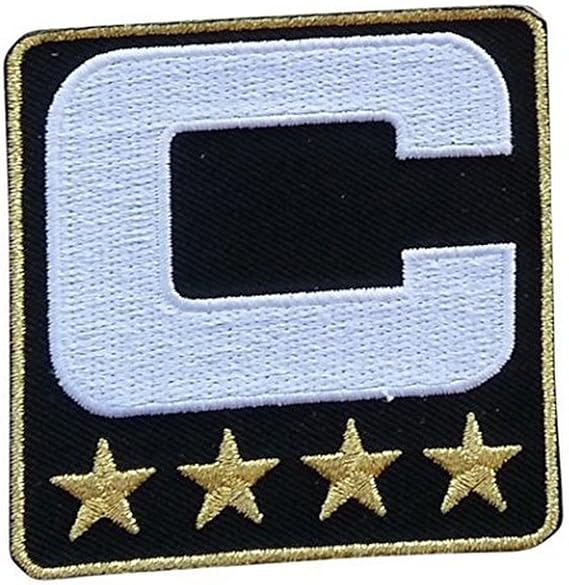 Black Captain C Patch with 4 Gold Stars