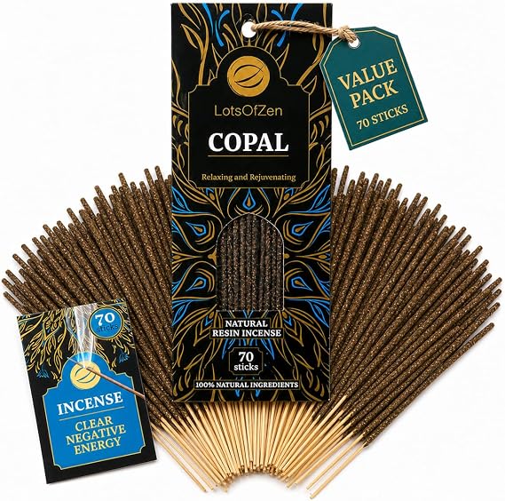LOTS OF ZEN Copal Incense Sticks (70 Pack)