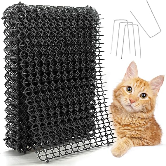 12 Pack Scat Mat for Cats, 16 x 13 Inch Digging Deterrent for Dog, Cat Spike Deterrent Mats for Indoor/Outdoor, Pet Training Mat to Protect Furniture, Sofa, Plants & Garden