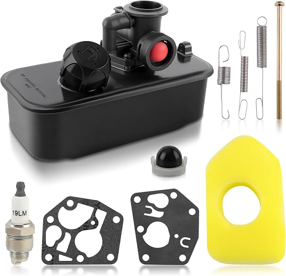 Carbhub 494406 Fuel Tank and 795477 Carburetor Replacement for 498809 498809A 795469 794147 699660 794161 498811 Carb with Primer Bulb