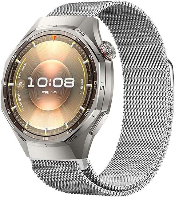 Sneezy Huawei Watch GT6 Pro 46mm İle Uyumlu Manyetik Milanese Loop Metal Kordon