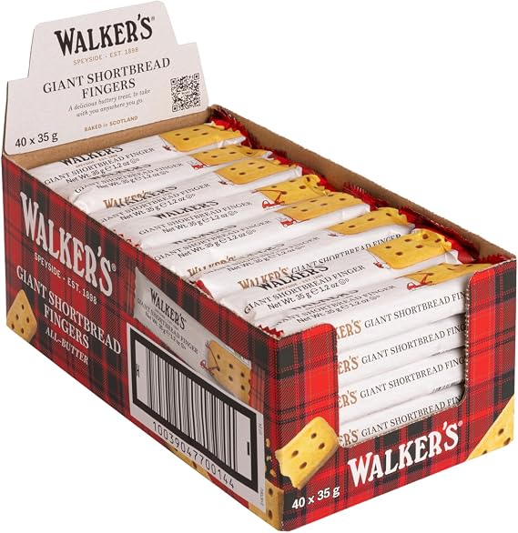 Walker's Shortbread Giant Fingers, Scottish Shortbread Biscuits, 40 x 35g