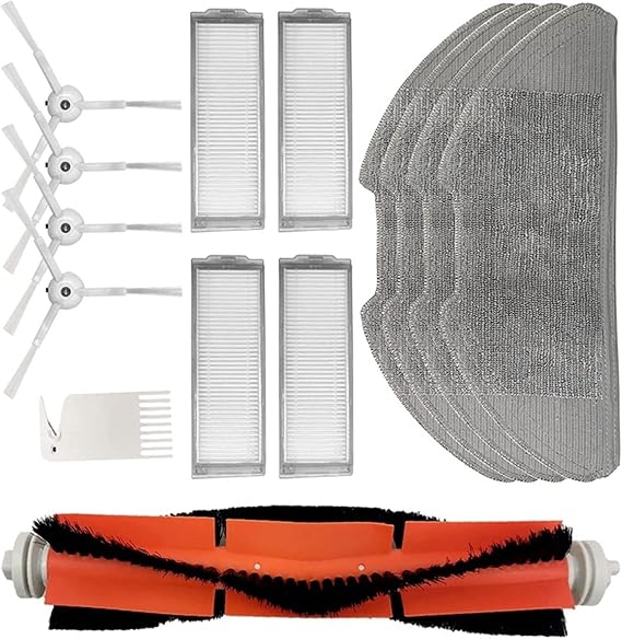 Compatible with Xiaomi Mi Robot Vacuum Mop 2 Pro Robot Vacuum Accessories Set, Main Brush, Cleaning Cloths, Hepa Filter, Side Brush