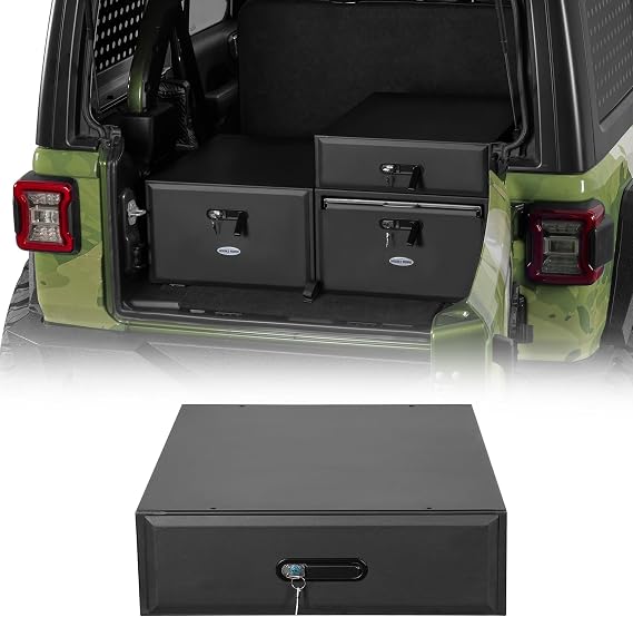 Hooke Road Modular Additional Drawer Overland Toolbox Only Compatible with Selected Cargo Drawer System for 2007-2026 Jeep Wrangler JK JL Unlimited 4 Doors & 2021-2026 Ford Bronco 4-Door - 1 PCS