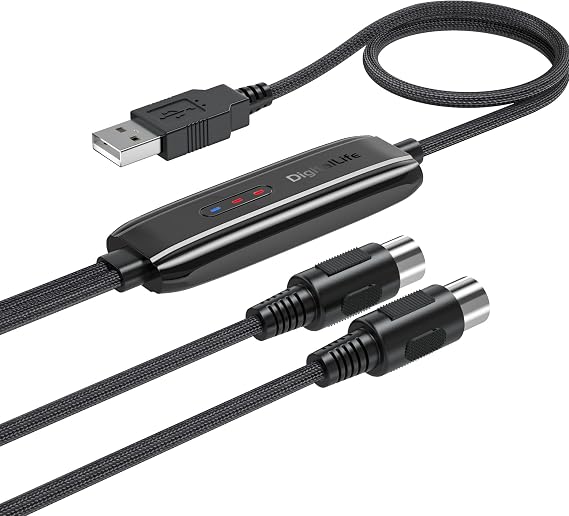 SyncX5 3LED USB MIDI Interface 5-Pin DIN to USB Windows Mac