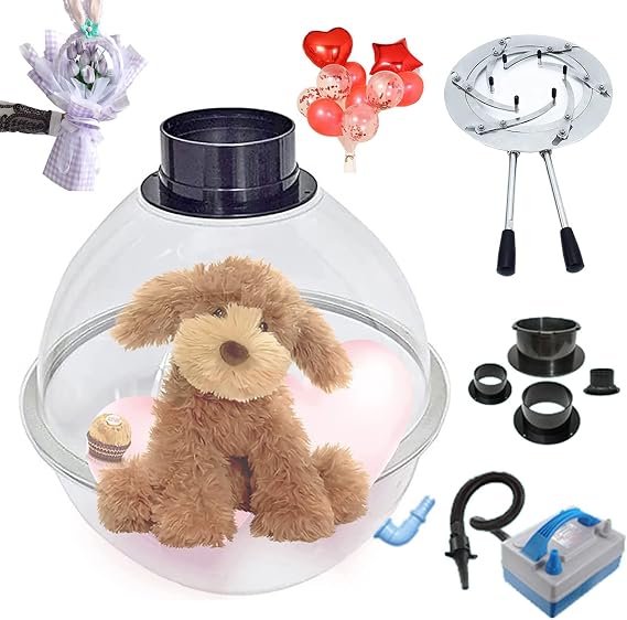 Stuffed Balloon Machine with Dual Mode Air Pump and Ball Expander for Balloon Bouquet, Clear Balloons Filling Tool for Wedding Christmas Birthday Party Decoration