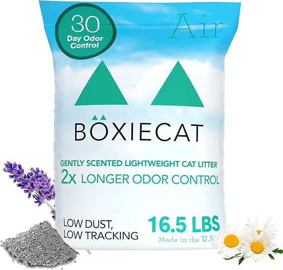 Boxie Scented Lightweight Cat Litter 30+ Day Odor Control Dust Free 16.5 lb