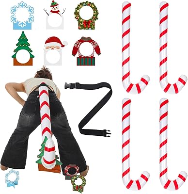 12 Pcs Christmas Party Games for Adults Family Candy Cane Tail Christmas Games for Family Party Holiday Winter Activities Fun Xmas Trivia Game for Xmas Parties Supplies
