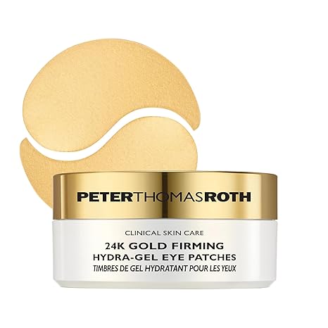 Peter Thomas Roth | 24K Gold Firming Hydra-Gel Eye Patches | Gold-Infused Eye Mask Patches for Fine Lines, Crow's Feet and Dark Circles