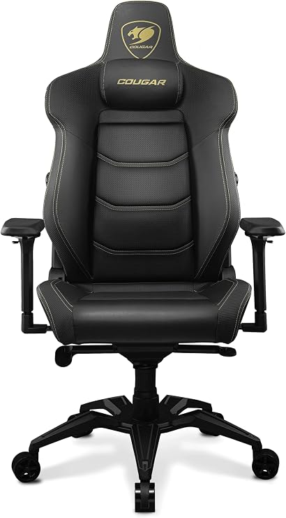 COUGAR Armor Evo Gaming Chair with Breathable Premium PVC Leather, Integrated 4-Way Lumbar Support and Magnetic Neck Pillow Foam (Royal)