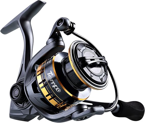 Tempo Sphera Spinning Reel, Lightweight Fishing Reels with 9+1 BB and Max Drag up 38.6 LBs Carbon Fiber Washer, Smooth Fishing Reel with 5.2:1/6.2:1 High Speed Gear Ratio