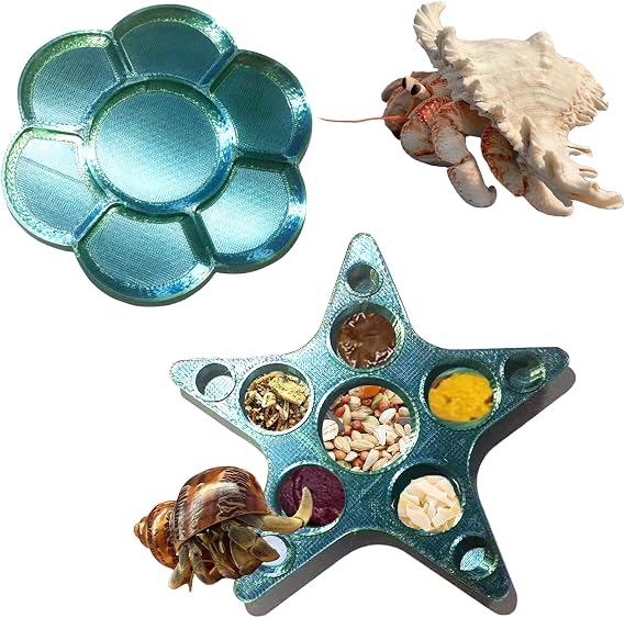 2 Pcs Hermit Crab Food Dish & Feeding Water Bowl,Hermit Crab Tank Accessories