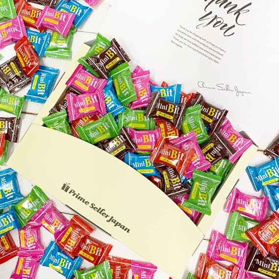 Bourbon Mini Bit, Assorted, Chocolate, 50 Bags, Gift Box Milk, Almond, Wafer, Strawberry, Crispy Large Capacity, Assorted Chocolate