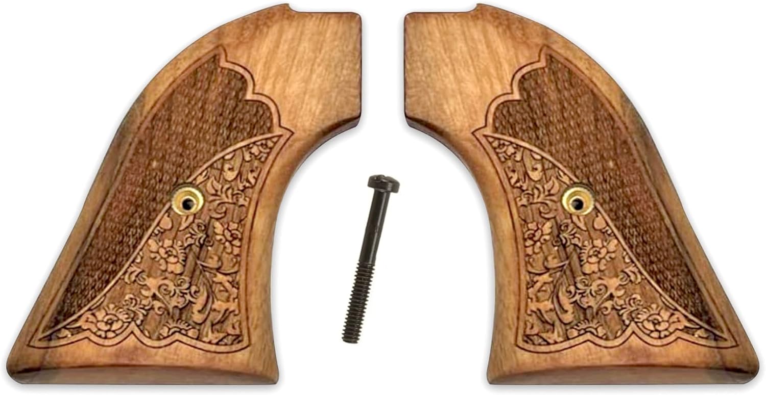 Replacement Grips for Heritage Rough Riders Carved Walnut