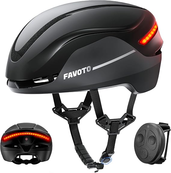 Favoto Ebike Helmet with Light for Adult Men Women Commuting & Road Cycling