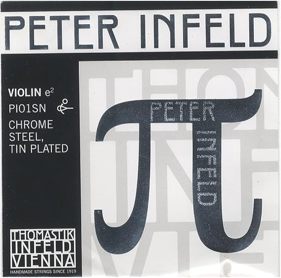 Thomastik-Infeld Peter Infeld Violin E String, 4/4 Size, Medium Tension - PI01SN - Carbon Steel, Tin-plated - Outstanding Projection & Playability, Wide Range of Sound Colors