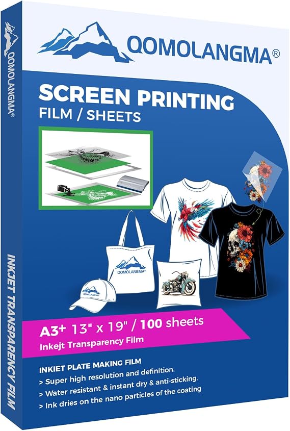 Waterproof Inkjet Transparency Film Screen Printing Transparency Film 13" x 19" 100 Sheets/pack