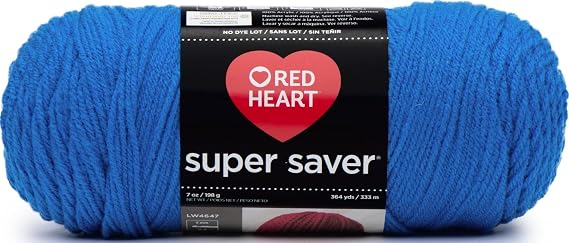 RED Heart E300.0886 Super Saver Yarn, Blue