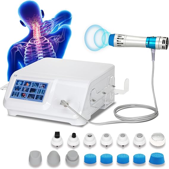 Shockwave Therapy Machine for Pain Relief, ESWT for Muscle Relief & ED | Non-Invasive Pain-Free Soft Therapy Machine with 7 Massage Heads for Deep Tissue, Back, Waist, Leg, Elbow, Neck, Shoulder