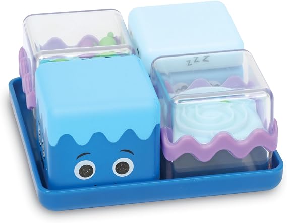 Learning Resources Cool Down Cubes Sensory Fidget Toys - Quiet Fidgets for Kids, Toddlers, and Adults - Calming Corner Items for Classroom or Home, Small Tactile Tools for Play, Focus, and Travel