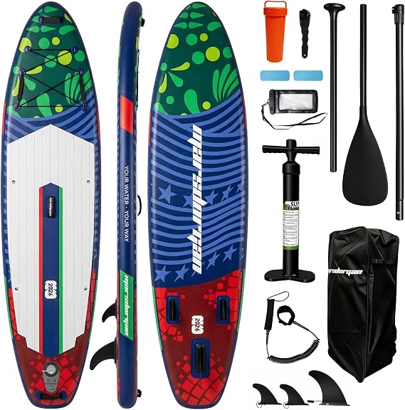 11'x34 Inflatable Paddle Board for Adults Youth, Extra Wide 430LBS Capacity SUP, Stable 2-3 Person Family for Lake Ocean Fishing Surfing Yoga, Includes Accessories