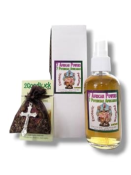 Victoria Rey 7 African Powers Perfume with Pheromones & Amulet for Rituals & Magic - Perfume Con Feromonas & Amuleto, Siete Potencias Africanas, Para Rituales Y Magia.