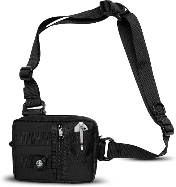 VIPERADE CHW2-S Small EDC Shoulder Bag, Crossbody Sling Bag for Men, Waist Pack with Adjustable Strap, Chest Pack for Travel, Hiking and Outdoor Sports