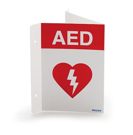 Philips HeartStart AED Defibrillator Wall Sign, 989803170921