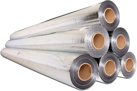 500 sqft (4ft x 125ft) of NASA TECH Commercial Grade Perforated No Tear Green Energy Radiant Barrier Reflective Insulation Attic Foil Roof Attic House Wrap SCIF RIFD