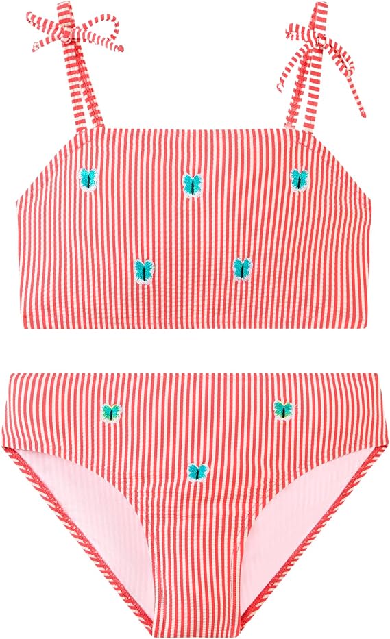 Angel season Girls Swimsuit Bikini Set Two Piece Tankini Bathing Suit Teens High Waisted Beach Swimwear Cute Size 7-14