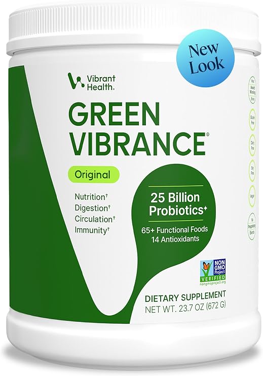 Vibrant Health, Green Vibrance, Vegan Superfood Powder, Boost Energy, 60 Servings