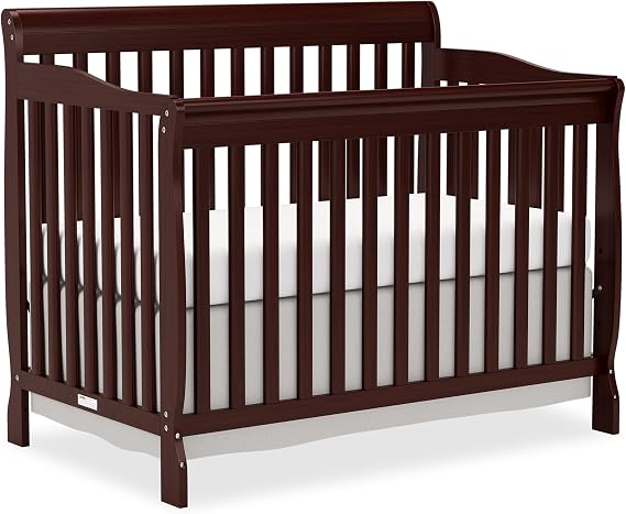 Baby Crib 5-in-1 Convertible, Wooden Cribs Converts to Toddler Bed, Daybed -Size Bed, Nursery Furniture with Non-Toxic Finishes (Espresso)