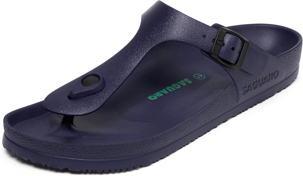 SAGUARO Men's Women's Comfort Double Buckle Sandals Lightweight Adjustable EVA Sandals with Rubble Sole